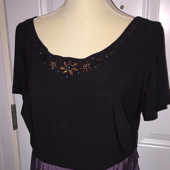Dress Barn Collection Ladies Dress Size 14 Beaded Special Occasion Formal - Picture 10 of 12